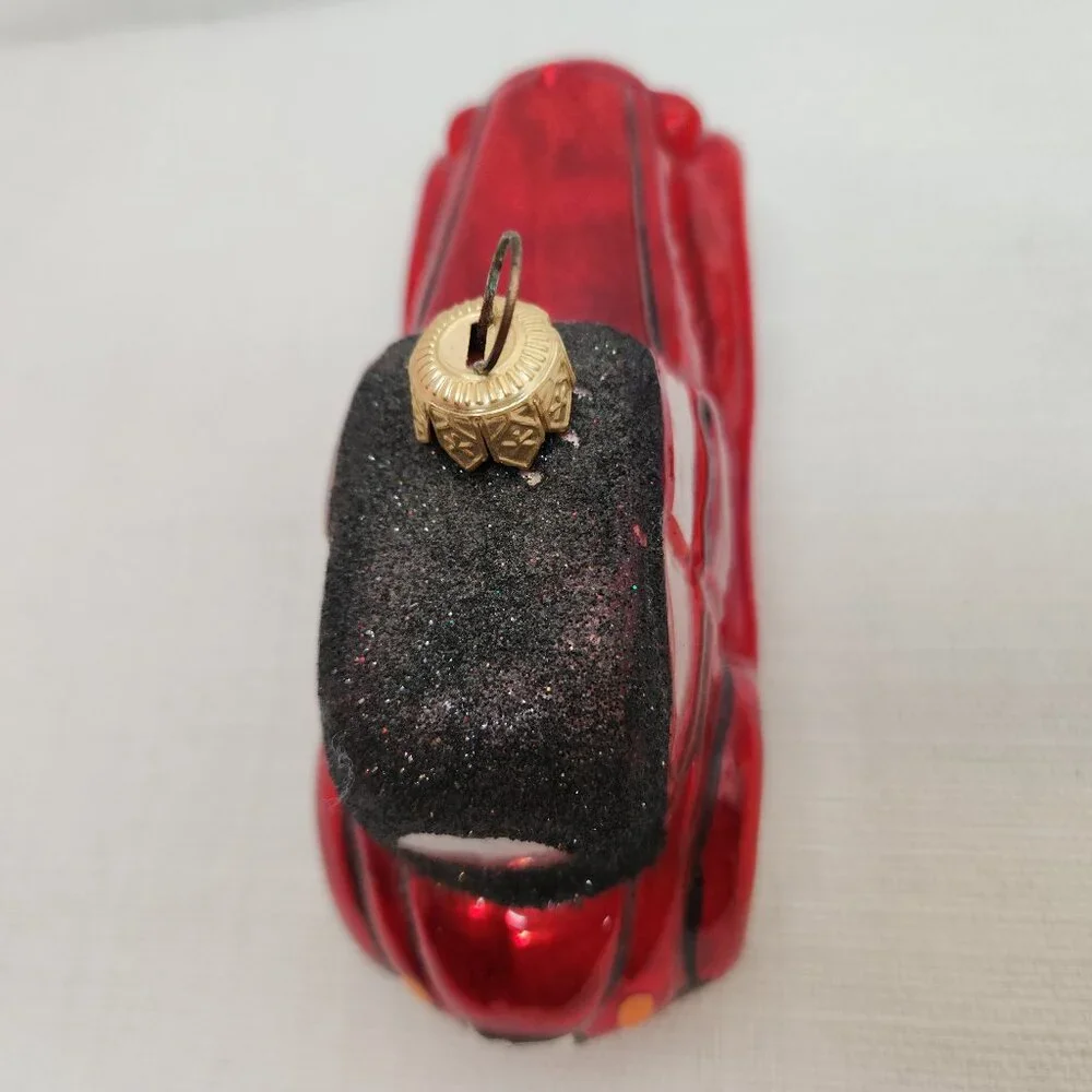 Kurt S Adler Polonaise Old Car 1 Red Roadster Glass Christmas Ornament